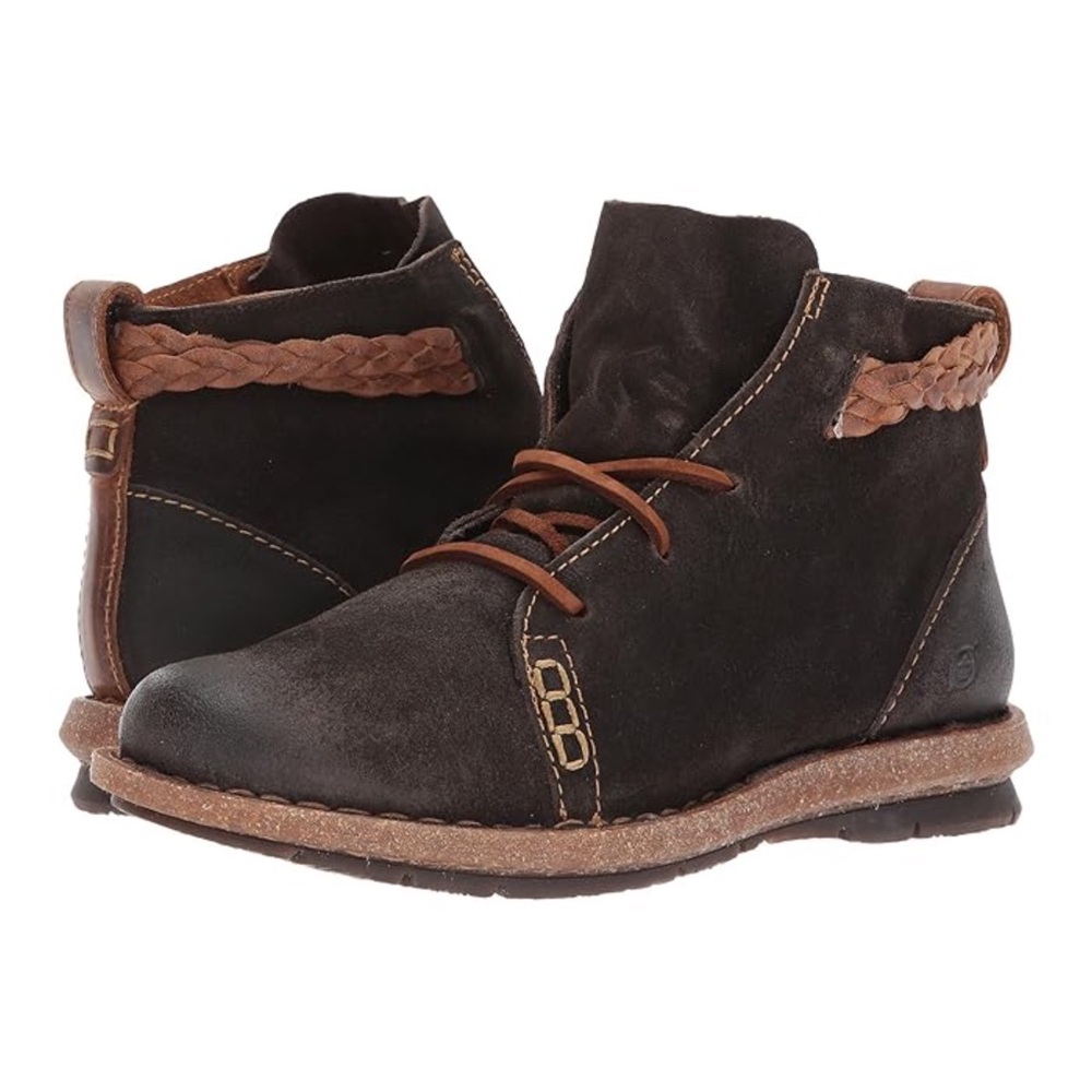 Born Temple Rust Suede Leather Ankle Boots Women’s 6 Boho F32529